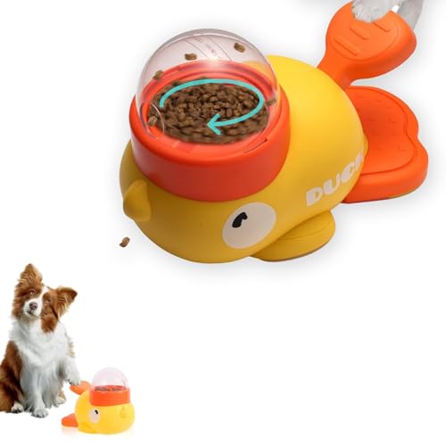 Entenform Hund Slow Feeder Spielzeug für Haustier Futterspender Katzen Hund Interaktion Leckerlis Futterspender für Anreicherung und Unterhaltung von Nisone