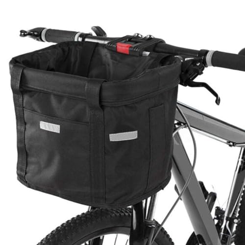 Fahrradkorb, Faltbar Fahrrad vorne Korb, mit Lenkeradapter und Kabellbinder,Abnehmbare Lenkerkorb Tasche für Kleiner Hund-Einkaufen-Reisen-Picknick Fahrradkorb, Faltbar Fahrrad vorne Korb, mit Lenkeradapter und Kabellbinder,Abnehmbare Lenkerkorb Tasche für Kleiner Hund-Einkaufen-Reisen-Picknick von Nisone