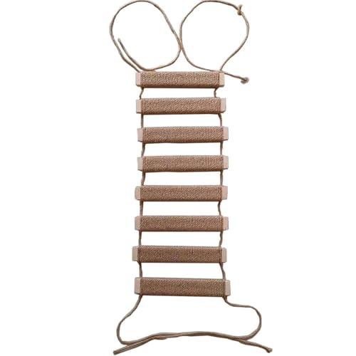 Katzenklettergerüst Outdoor Katzenbaum Wand Kletterbrücke Kletterseil Leiter für Katze Haustiere Klettergerüst für Wand Katze Wand Möbel Hanfseil 50,8 cm Leiter von Nisone