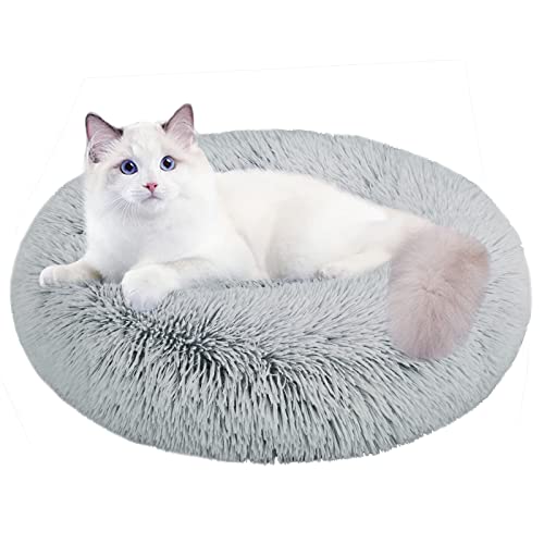 Katzenbetten für Indoor-Katzen, 61 cm, Hundebett für kleine Melium-große Hunde, waschbares, rundes Haustierbett für Welpen und Kätzchen, mit rutschfester Unterseite Katzenbetten für Indoor-Katzen, 61 cm, Hundebett für kleine Melium-große Hunde, waschbares, rundes Haustierbett für Welpen und Kätzchen, mit rutschfester Unterseite von Nisrada
