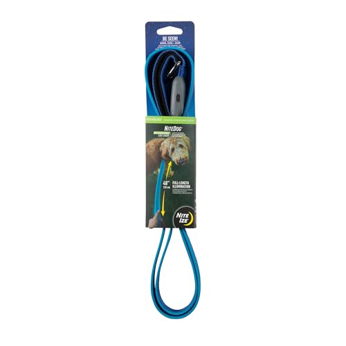 Nite Ize NiteDog Wiederaufladbare LED-Leine, USB-wiederaufladbar, 1,5 m, mit gepolstertem Griff, Blau Nite Ize NiteDog Wiederaufladbare LED-Leine, USB-wiederaufladbar, 1,5 m, mit gepolstertem Griff, Blau von Nite Ize