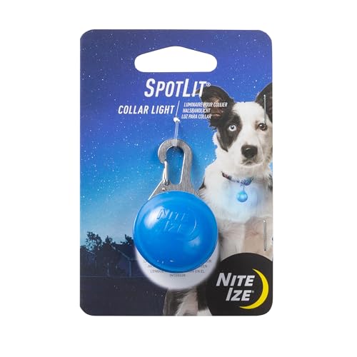 Nite Ize SpotLit LED-Halsband-Licht, Karabiner-Clip für Schlüssel + Haustiere, leuchtet + blinkt von Nite Ize