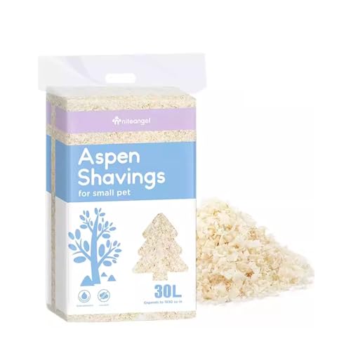 Niteangel Einstreu für Hamster, Zwerghamster, Gerbils, Mäuse, Degus, Ratten, Kaninchen, Hasen, Meerschweinchen, Chinchillas, Igel oder andere kleine Haustiere (30L - 4mm) von Niteangel