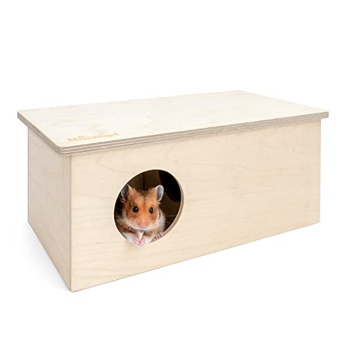 Niteangel Hamster 2-Kammer-Versteck - 2 Zimmer Waldhaus für Hamster, Mäuse, Rennmäuse, Mäuse oder andere Kleintiere, Large - for Syrian Hamster von Niteangel