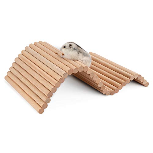 Niteangel Hamster Kletterleiter Holz Hängebrücke für Meerschweinchen, Ratten, Igel, Rennmäuse, Maus, Zuckergleiter und andere Kleintiere, Medium von Niteangel