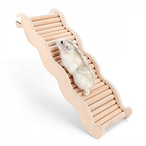 Niteangel Hamster Klettern Spielzeug Holz Leiter Brücke Hamster Rennmaus Mäuse und kleine Tiere (L) von Niteangel