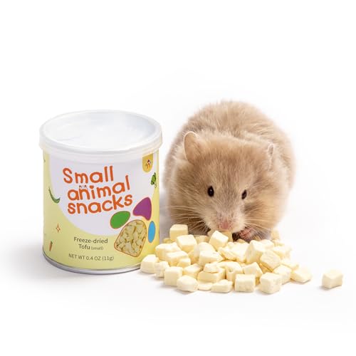 Niteangel Hamster-Snacks und Leckerlis Spielzeug - Natürlicher Leckerbissen für Zwerghamster, Syrische Hamster, Robo Hamster, Gerbils, Mäuse, Degus oder (Freeze-dried Tofu 5mm - 0.4oz (11g)) von Niteangel