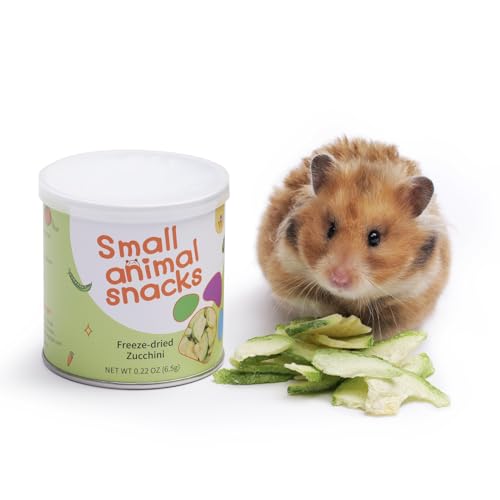 Niteangel Hamster-Snacks und Leckerlis Spielzeug - Natürlicher Leckerbissen für Zwerghamster, Syrische Hamster, Robo Hamster, Gerbils, Mäuse, Degus oder (Freeze-Dried Zucchini) von Niteangel