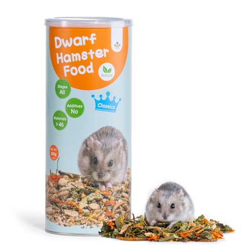 Niteangel Hamster-Snacks und Leckerlis Spielzeug - Natürlicher Leckerbissen für Zwerghamster, Syrische Hamster, Robo Hamster, Gerbils, Mäuse (Classics 500g Dwarf Hamster Food) von Niteangel