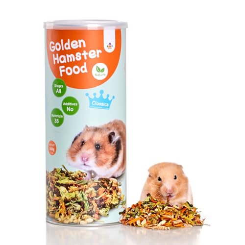 Niteangel Snacks und Leckerlis Spielzeug - Natürlicher Leckerbissen für Zwerghamster, Syrische Hamster, Robo Hamster, Gerbils, Mäuse (Classics 500g Golden Food) von Niteangel