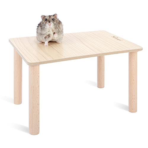 Niteangel Hamster-Spielplattform aus Holz für syrische Zwerghamster, Rennmäuse, Mäuse, Degus oder andere kleine Haustiere, 30 x 20 cm (L x B – 15 cm Höhe, Burlywood) von Niteangel