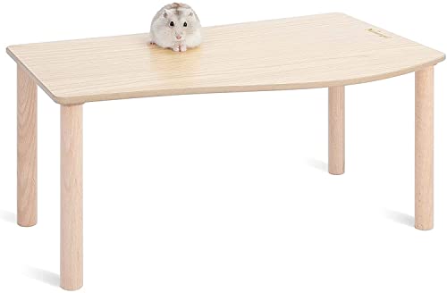 Niteangel Hamster Spielpodest aus Holz für Zwerghamster, Syrische Hamster, Gerbils, Mäuse, Degus oder andere kleine Haustiere… (Welle - 7'' Höhe, Holzfarben) von Niteangel