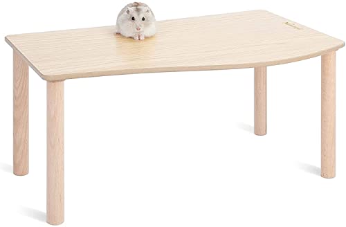 Niteangel Hamster Spielpodest aus Holz für Zwerghamster, Syrische Hamster, Gerbils, Mäuse, Degus oder andere kleine Haustiere… (Welle - 7'' Höhe, Holzfarben) von Niteangel