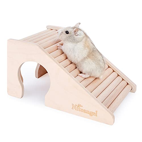 Niteangel Hamsterhaus mit Kletterleiter für Hamster, Rennmäuse, Mäuse oder ähnlich große Haustiere (Trapezförmige Hamsterhütte) von Niteangel