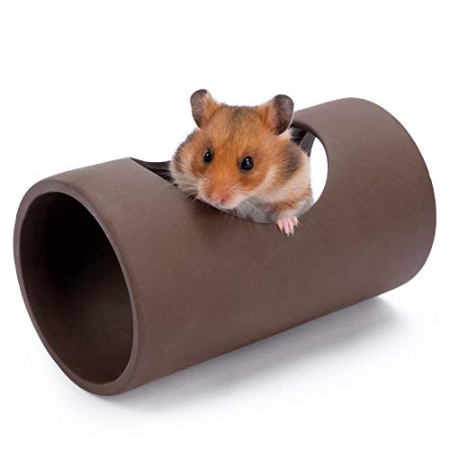 Niteangel Keramik-Hamstertunnel und Röhren, Versteck für Zwergrobo syrische Hamster, Mäuse, Ratten oder andere kleine Tiere (Tunnel – groß) von Niteangel