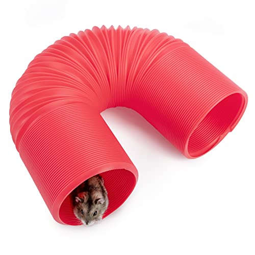 Niteangel Kleines Haustier-Tunnel, 99 x 10 cm, für erwachsene Frettchen und Ratten (rot) von Niteangel