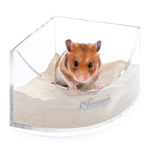 Niteangel Kleintiersandbad-Box - Acryl-Kleintier-Sandbad-Dusche & Sandgruben-Behälter für Hamster, Mäuse, Lemminge, Gerbils oder andere kleine Haustiere (Transparent) von Niteangel