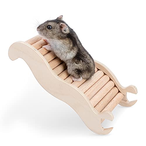 Niteangel Hamster Klettern Spielzeug Holz Leiter Brücke Hamster Rennmaus Mäuse und kleine Tiere (S) von Niteangel