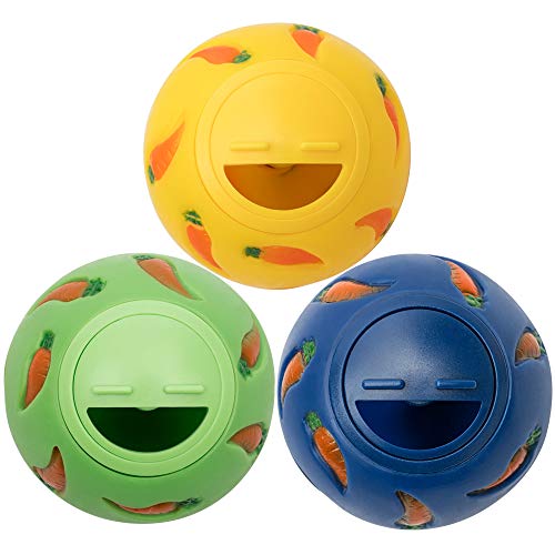 Niteangel Treat Ball, Snackball für Kleintiere (Klein, gelb, blau &) von Niteangel