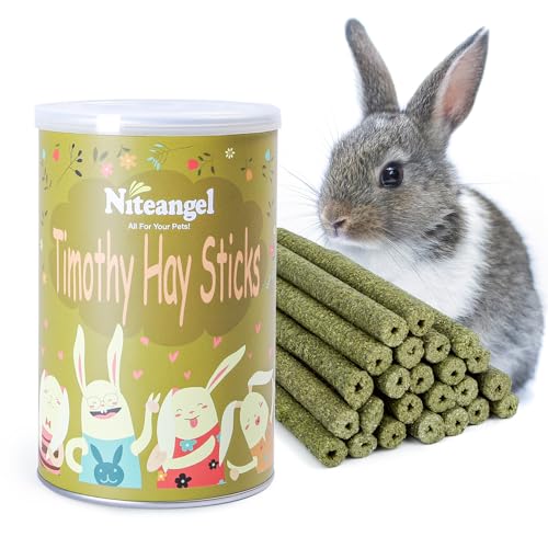 Niteangel atural Timothy Hay Sticks, Timothy Molar Rod for Rabbits, Chinchilla, Guinea Pigs and Other Small Animals (Timothy-Heu) von Niteangel