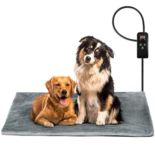 Niubya Haustier-Heizkissen für Hunde, einstellbare Temperatur und wasserdichte elektrisch beheizte Matte mit Timer, kaufester Schnur und weichem waschbarem Samtbezug Niubya Haustier-Heizkissen für Hunde, einstellbare Temperatur und wasserdichte elektrisch beheizte Matte mit Timer, kaufester Schnur und weichem waschbarem Samtbezug von Niubya
