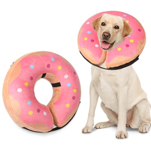 Niuoppy Aufblasbares Halsband für Hunde und Katzen, schützendes Genesungshalsband, verhindert Lecken – Muster Rosa M Niuoppy Aufblasbares Halsband für Hunde und Katzen, schützendes Genesungshalsband, verhindert Lecken – Muster Rosa M von Niuoppy