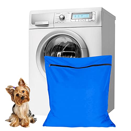 Niuoppy Haustier-Wäschesack für Waschmaschine, 70 x 65 cm, Haustier-Wäschesäcke, Haustier-Waschbeutel für Hunde, Katzen, Kaninchen (Blau, 70 x 65 cm) von Niuoppy