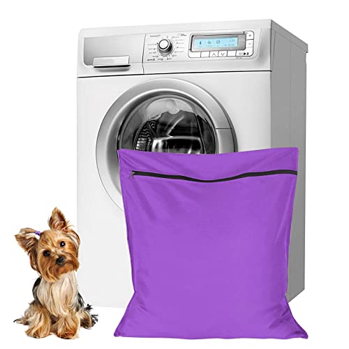 Niuoppy Haustier-Wäschesack für Waschmaschine, 70 x 65 cm, Haustier-Wäschesäcke, Haustier-Waschbeutel für Hunde, Katzen, Kaninchen (Lila, 70 x 65 cm) von Niuoppy