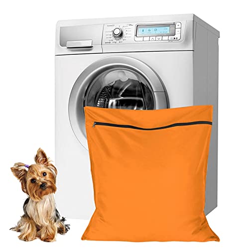 Niuoppy Haustier-Wäschesack für Waschmaschine, 70 x 65 cm, Haustier-Wäschesäcke, Haustier-Waschbeutel für Hunde, Katzen, Kaninchen (Orange, 70 x 65 cm) von Niuoppy