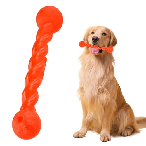 Nivofu Robustes Kauspielzeug für Hunde, Hundespielzeug aus Gummi, Hundezahnbürste, Zahnen Kauen Spielzeug, Zahnreinigungsspielzeug, Putzstab für mittlere und große Hunde und kräftige Kauer (Rot) von Nivofu