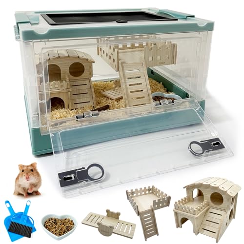 Niwaes Tragbares und faltbares Hamsterkäfig-Set, Blau von Niwaes