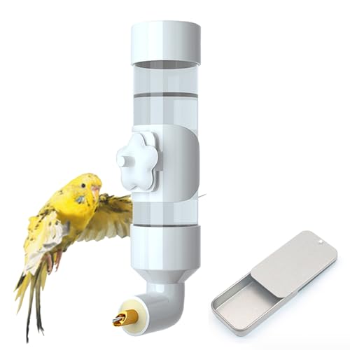Niwaes Vogeltränke Tränke Sittich Wasserspender für Käfig Vogel Trinkwasserflasche Papagei Automatisches Trinkgerät für Wellensittiche Nymphensittiche Lovebirds Kanarienfinken (300ml) von Niwaes