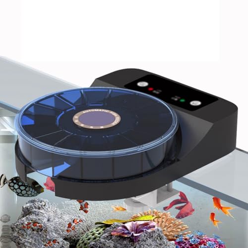 Futterautomat Aquarium Wiederaufladbare, Automatischer Fischfutterautomat für Aquarium Mit Timer, Fische Fischfutterspender, Zeitgesteuerte FüTterungsmodi für Die FüTterung Von Aquarien Im Urlaub von Niwugady