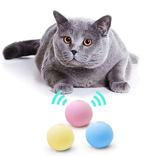 Niwugady 3 Stück Katzenspielzeug Klingender Ball, Katzenbälle Interaktives Simulieren Sie Echte Sounds, Silicone Spielzeug Mit Geräusch Für Kätzchen, Gelb Blau Pink, Durchmesser Von 50mm Niwugady 3 Stück Katzenspielzeug Klingender Ball, Katzenbälle Interaktives Simulieren Sie Echte Sounds, Silicone Spielzeug Mit Geräusch Für Kätzchen, Gelb Blau Pink, Durchmesser Von 50mm von Niwugady
