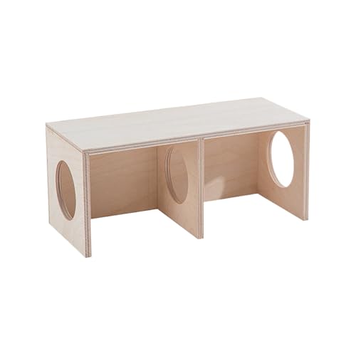 2 -Chamber -Hamster -Versteck Shelter - Holznagnetierhütte, Versteck Maze Box | Übung Habitat Tunnel Nest Für Rennmäuse, Mäuse | Home Decor Accessoire Für Balkon, Lounge, Wohnräume Display von Nixiara