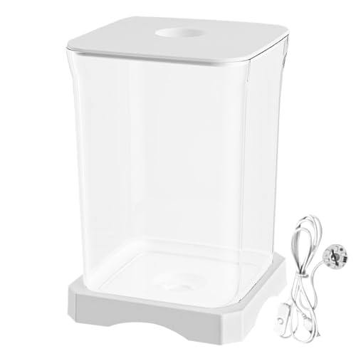 Betta Fischaquarien - Kompakte Fischschale, LED Decor Tank | Acryl - -Aquarium Mit Oberster Öffnung, Krabbenschutz, Garnelengehäuse, Spinnenbeobachtungsbox, Modernes Tabletop -Wasserdisplay Betta Fischaquarien - Kompakte Fischschale, LED Decor Tank | Acryl - -Aquarium Mit Oberster Öffnung, Krabbenschutz, Garnelengehäuse, Spinnenbeobachtungsbox, Modernes Tabletop -Wasserdisplay von Nixiara