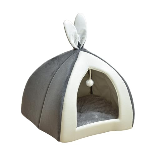 Katzenbett - Gemütliche Kätzchenhöhle, Weiches Haustiernest | Einfach Gebrauchte Semi-verknüpfte Katzenhideaway, Plüschiger Schlafsack Mit Pompomkugel, Warme Haustierbettwäsche Für Kleine Tiere, Innen Katzenbett - Gemütliche Kätzchenhöhle, Weiches Haustiernest | Einfach Gebrauchte Semi-verknüpfte Katzenhideaway, Plüschiger Schlafsack Mit Pompomkugel, Warme Haustierbettwäsche Für Kleine Tiere, Innen von Nixiara