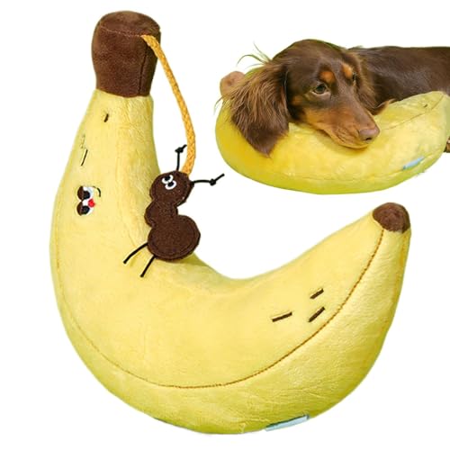 Nixiara Hundespielzeug, Katzenspielzeug Banane | Gefüllte Katzenbanane Spielzeug - Lustige Kauspielzeug, weiches Plüschtier zum Entspannen, Spielen, Unterhaltung, von Nixiara