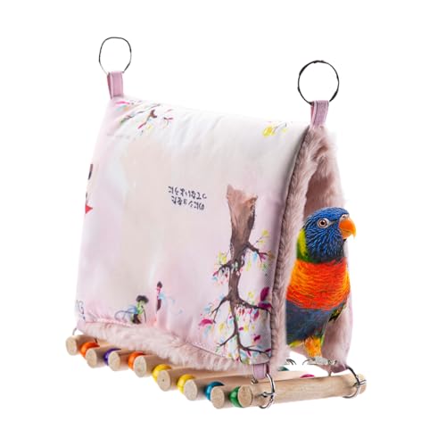 Papageienhängematte warm - Vogelschlafennest, weiches Hangbett | Umfangreiches Gebrauch gemütliches Winterhaus für Eichhörnchen, Cockatiel, Finch, Sittich, ruhendes Hideaway -Unterkunft, komfortable I von Nixiara