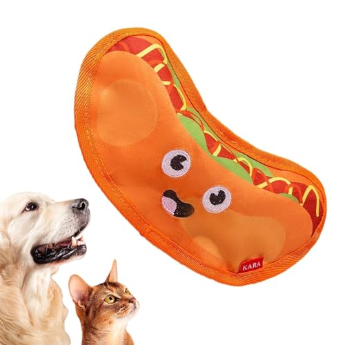 Hamburger-Haustierspielzeug,Hamburger-Hundespielzeug | Hamburger quietschendes Kauspielzeug Zahnreinigung Hundezubehör | Food Design Quietschgeräusch-Spielzeug für Hunde und Katzen, Backenzahnspielzeu von Nixieen