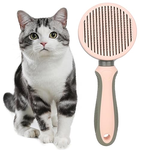 Nixotica Budon Fellpflegebürste für Haustiere, Slitsker Zomb, Haarentfernung, selbstreinigend, für Katzen, Hunde und Zuhause(Rosa) von Nixotica