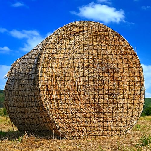 Großes rundes Heunetz für Pferde, 1,8 x 1,8 m, knotenlos, langsames Füttern, robuste Nutztiere, ganze Ballen-Heunetz für Rundballen 4 x 4-6 x 6 oder quadratische Ballen 3 x 3 x 8-4 x 4 x 8 Großes rundes Heunetz für Pferde, 1,8 x 1,8 m, knotenlos, langsames Füttern, robuste Nutztiere, ganze Ballen-Heunetz für Rundballen 4 x 4-6 x 6 oder quadratische Ballen 3 x 3 x 8-4 x 4 x 8 von NizHome
