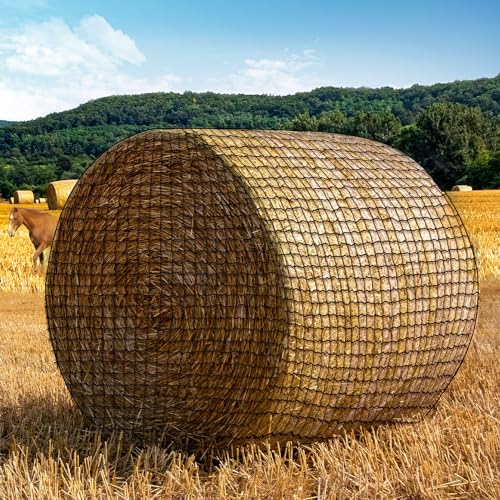 Großes rundes Heunetz für Pferde, Nutztiere, Futterstation mit 5 mm Löchern, dickes Heunetz für Rundballen, 1,5 x 1,5 m, quadratischer Ballen 3 x 3 x 8/4 x 4 x 8 Großes rundes Heunetz für Pferde, Nutztiere, Futterstation mit 5 mm Löchern, dickes Heunetz für Rundballen, 1,5 x 1,5 m, quadratischer Ballen 3 x 3 x 8/4 x 4 x 8 von NizHome