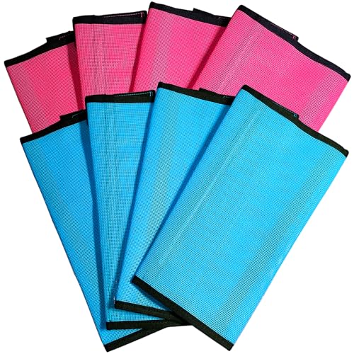 NizHome Fliegenstiefel für Pferde, 8 Stück, lockere Passform & rutschfest, atmungsaktiv, Netz-Anpassung, Stiefel für Pferde, reduziert Stomping, Pferdebedarf (Rosa, Rot und Blau), 8 Stück von NizHome