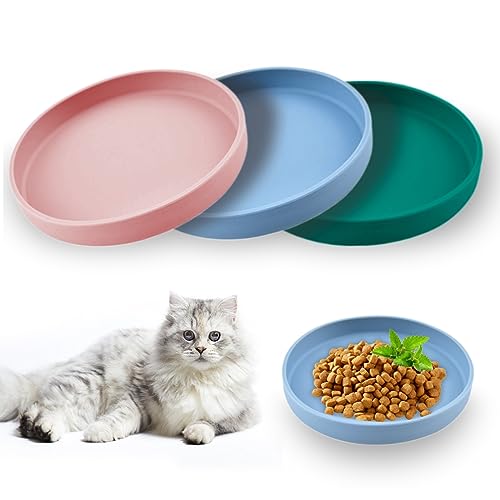 3 Pcs Futternapf Für Katzen, Fressnapf Katze, Futternapf Katze Katzen Futternapf Silikon Futternäpfe Für Katzen Katzennäpfe Silikonnapf Breit Rutschfester Trinknapf Für Trockenfutter Und Nassfutter von Nizirioo