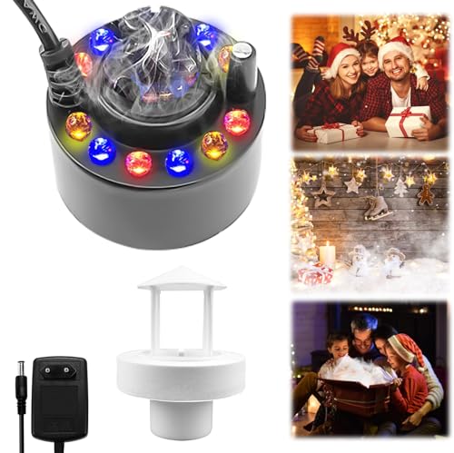 Nizirioo Ultraschall Vernebler 12 LED Nebelmaschine Ultraschall Vernebler Mist Maker Wassernebler Fogger mit Abnehmbarem Spritzschutz, Nebelmaschine Innen oder Außenbrunnen, Halloween Nizirioo Ultraschall Vernebler 12 LED Nebelmaschine Ultraschall Vernebler Mist Maker Wassernebler Fogger mit Abnehmbarem Spritzschutz, Nebelmaschine Innen oder Außenbrunnen, Halloween von Nizirioo