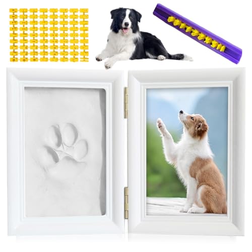 Pfotenabdruck Set Hund, Pfotenabdruck Set Katze, Pfotenabdruck Set Hund Und Katze, Tier Handabdruck Set, Bilderrahmen Aus Holz Pfotenabdruck Hund, Pfotenabdruck Set Hund Mit Digitale Keksform von Nizirioo