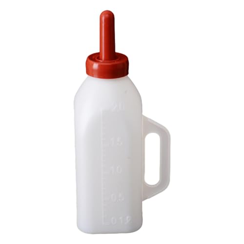 2L Kleine Lammflasche | Ziegenflaschen | Kuh Stillflasche, Kätzchen Milch Feeder Flasche, Kleintiere Milch Feeder Milch Feeder Milch Feeder mit Griff Viehbedarf Flasche für Ziege, Kuh, Kätzchen und von Nkmujil