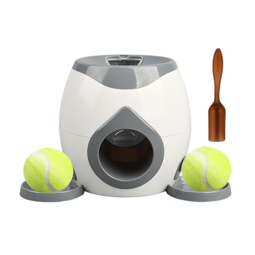 Ballwerfer für Hunde, Automatischer Baseballwerfer, Interaktives Ball-Shooter-Spielzeug, geistig stimulierende Bereicherung mit Feeder, Outdoor Indoor Training für Aggressive Kauer Ballwerfer für Hunde, Automatischer Baseballwerfer, Interaktives Ball-Shooter-Spielzeug, geistig stimulierende Bereicherung mit Feeder, Outdoor Indoor Training für Aggressive Kauer von Nkmujil