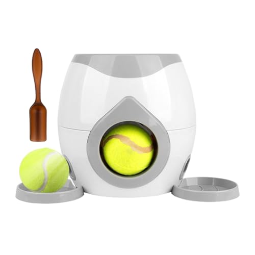 Ballwerfer für Hunde, Automatischer Baseballwerfer, Interaktives Ball-Shooter-Spielzeug, geistig stimulierende Bereicherung mit Feeder, Outdoor Indoor Training für Aggressive Kauer Ballwerfer für Hunde, Automatischer Baseballwerfer, Interaktives Ball-Shooter-Spielzeug, geistig stimulierende Bereicherung mit Feeder, Outdoor Indoor Training für Aggressive Kauer von Nkmujil